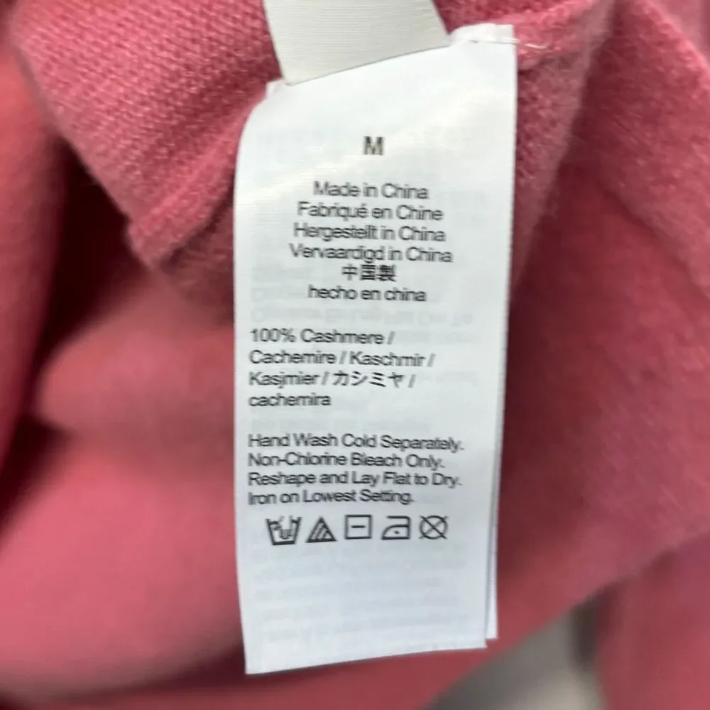 J. Crew Women 100% Cashmere Sweater Size Medium Pink C117 -25